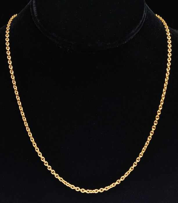 Appraisal: GOLD LINK NECKLACE Stamped k and AH in