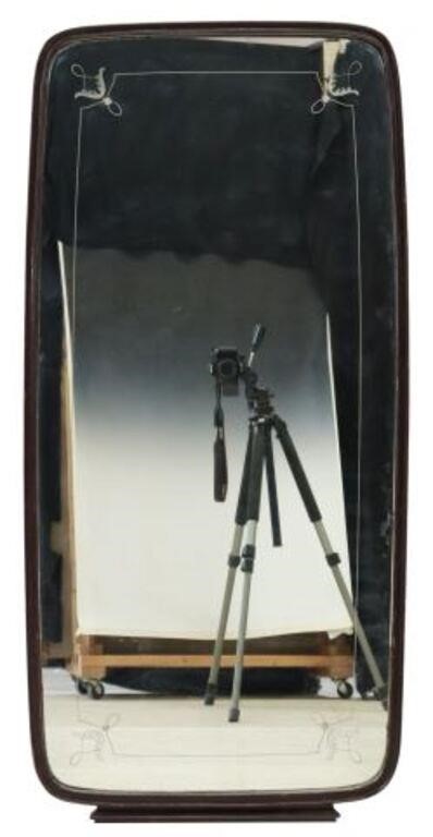 Appraisal: Italian mid-century modern mirror c s ebonized and molded frame