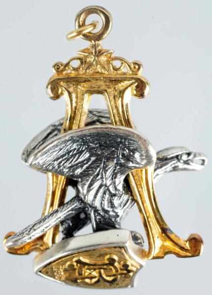 Appraisal: Anheuser-Busch Eagle Charm Watch Fob Wonderful detail to the eagle