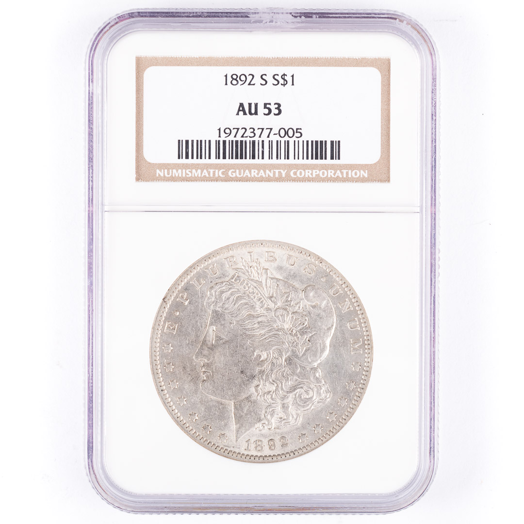 Appraisal: US -S NGC AU Morgan Dollar -S NGC AU is