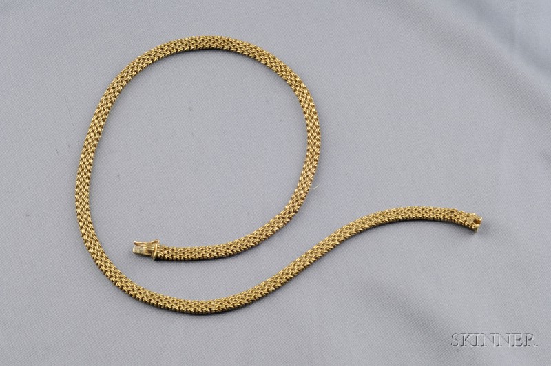 Appraisal: kt Gold Chain composed of braided links dwt lg in