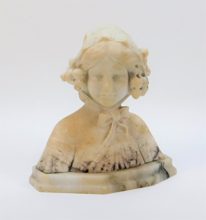 Appraisal: A GIORGI BUST OF AN ITALIAN GIRL MARBLE SCULPTURE ItalyLate