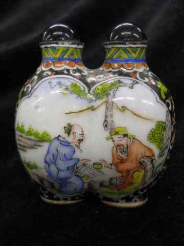 Appraisal: Chinese Snuff Bottle Peking enamel with worker on one side