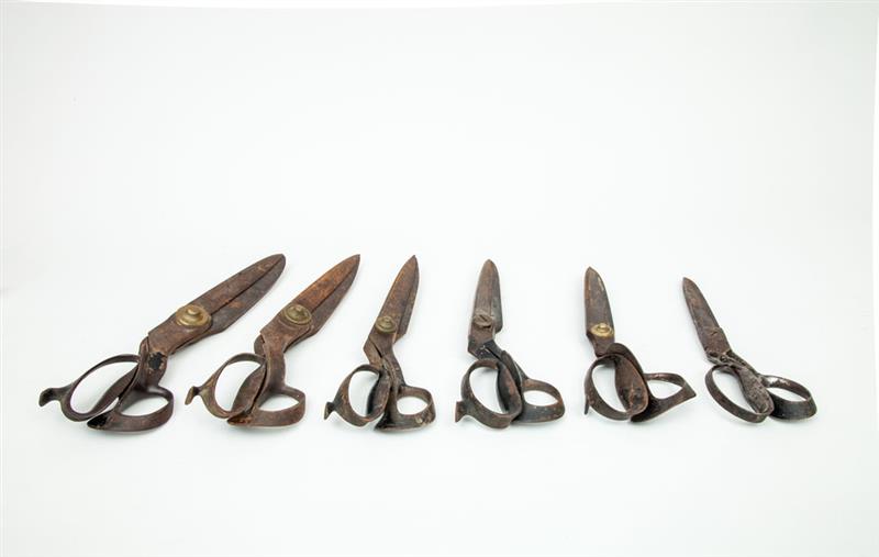 Appraisal: Six Pairs of English Iron Shears to in Estimate -