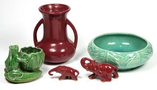 Appraisal: Lot of Art pottery group Lot of Art pottery group