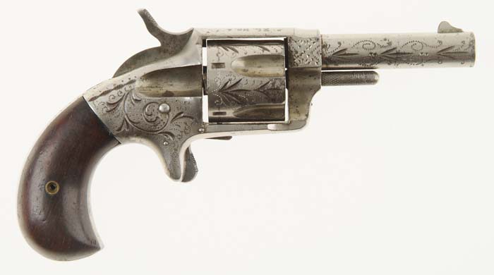 Appraisal: ENGRAVED HOPKINS ALLEN XL NO SPUR TRIGGER REVOLVER Cal RF