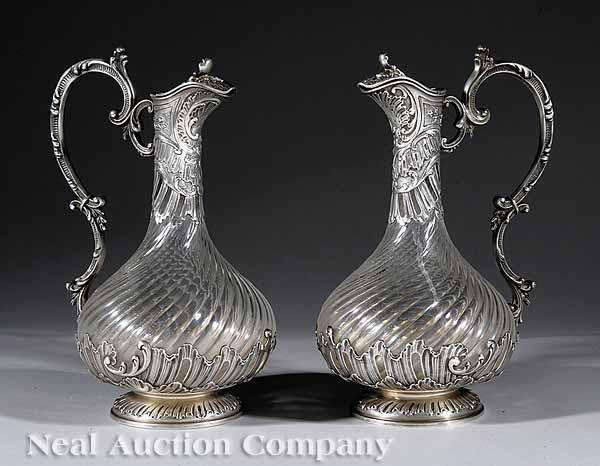 Appraisal: A Pair of French Belle poque st Standard Silver and