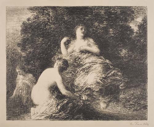 Appraisal: HENRI FANTIN-LATOUR Two lithographs Finale de la G tterd mmerung