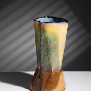 Appraisal: June Schwarcz - Vessel enameled copper signed ' Schwarcz '