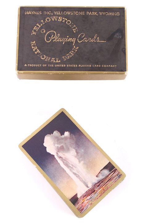 Appraisal: Yellowstone Haynes Souvenir Playing Cards This lot includes a complete