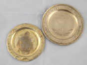 Appraisal: Two Russian silver gilt communion patens one marked cm diameter