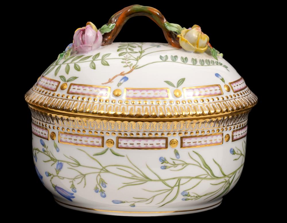 Appraisal: FLORA DANICA COVERED SUGAR BOWL Flora Danica Covered Sugar Bowl