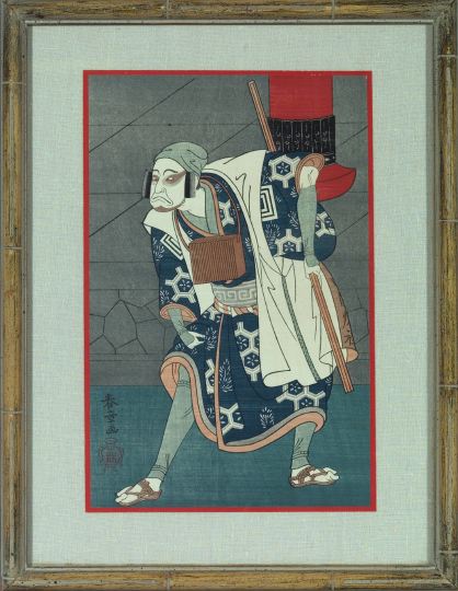 Appraisal: Collection of Six Japanese Colored Ukigo-e Woodblock Prints by such