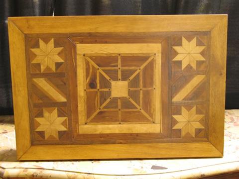 Appraisal: FOLK INLAID TABLE BY WILLIAM R BOYD signed and dated