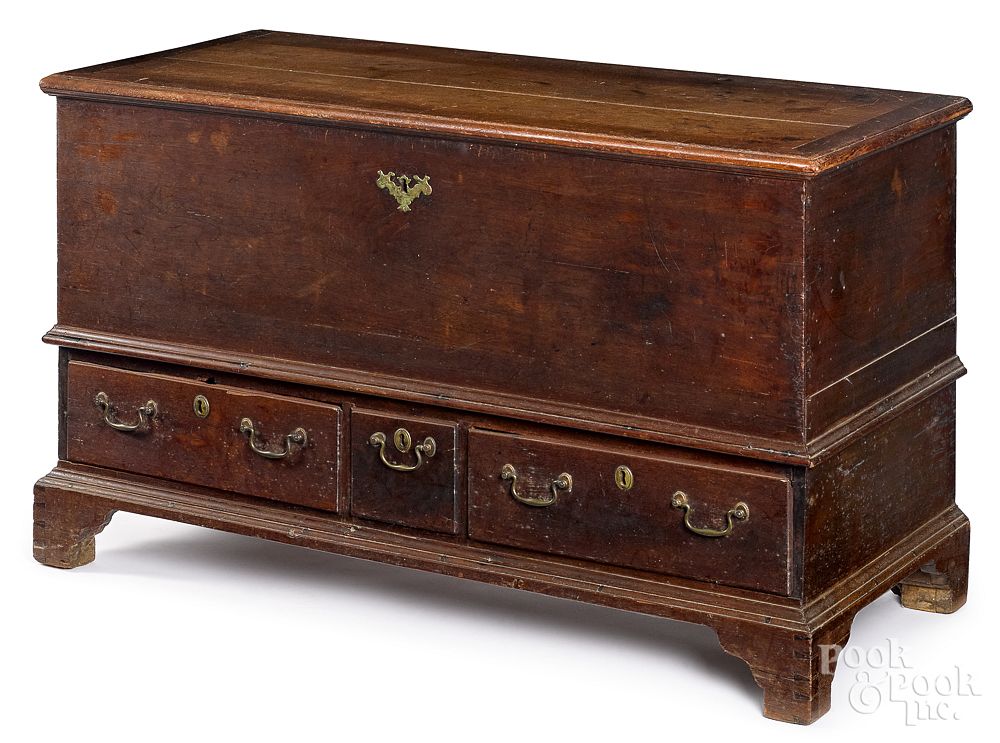 Appraisal: Pennsylvania Chippendale walnut blanket chest Pennsylvania Chippendale walnut blanket chest