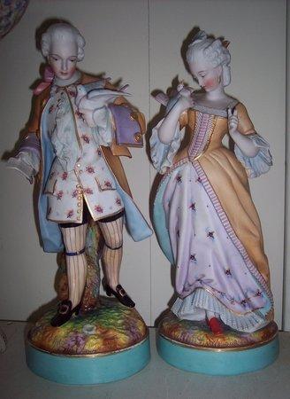 Appraisal: A pair of late th Century French porcelain figures modelled