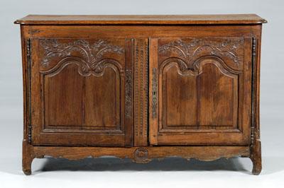 Appraisal: French Provincial carved buffet fruitwood and other mixed woods with