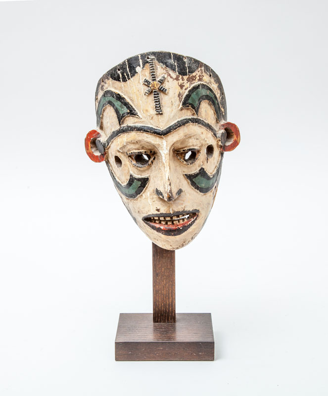 Appraisal: IGBO CARVED AND PAINTED WOOD MAIDEN MASK NIGERIA x x