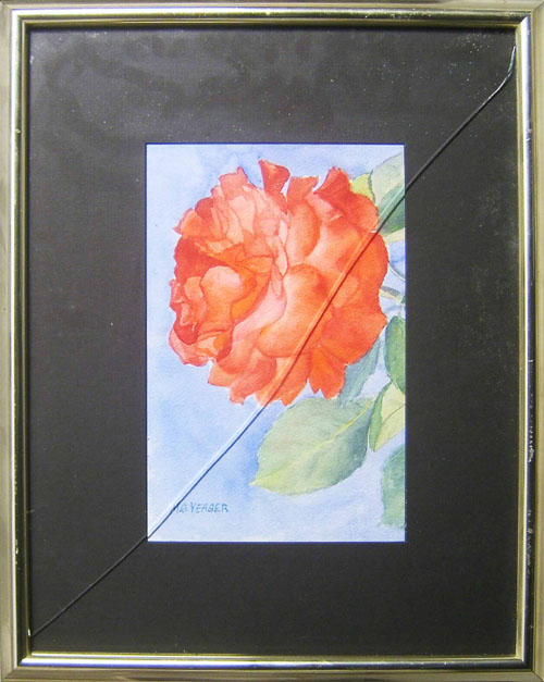 Appraisal: Martha Yeager American th c two watercolor floral studies x