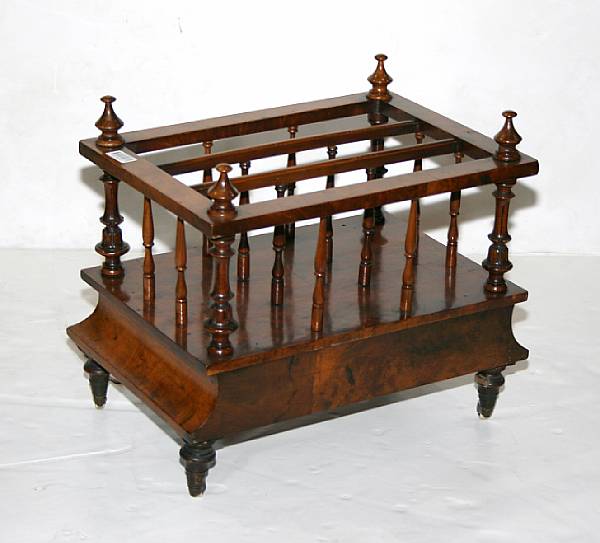 Appraisal: A Victorian walnut canterbury mid th century height in