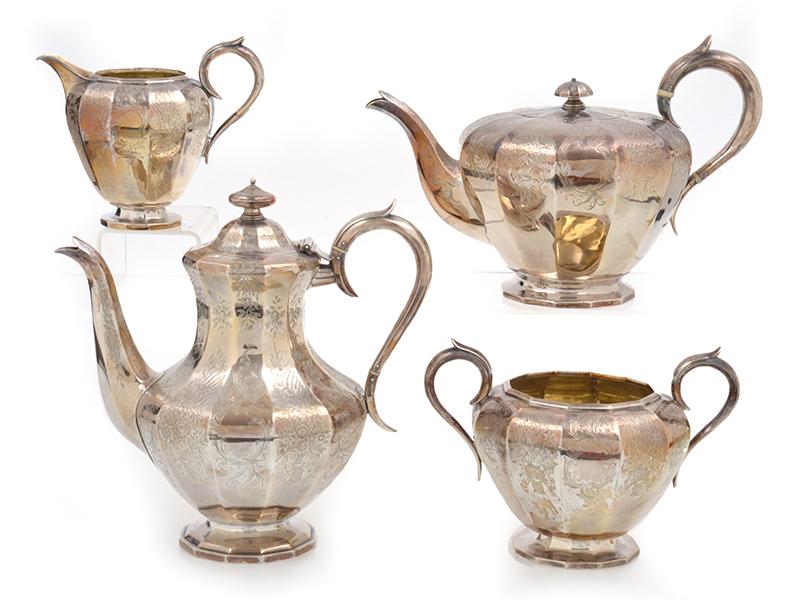 Appraisal: A VICTORIAN FOUR PIECE STERLING SILVER TEA AND COFFEE SERVICE