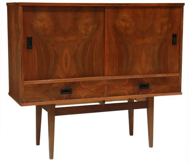 Appraisal: Italian mid-century modern walnut sideboard c s rectangular case dual