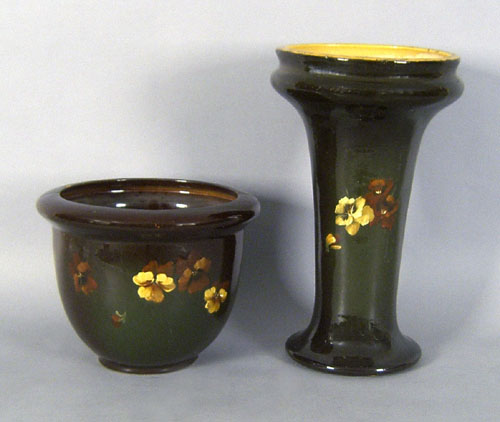 Appraisal: McCoy art pottery planter on stand