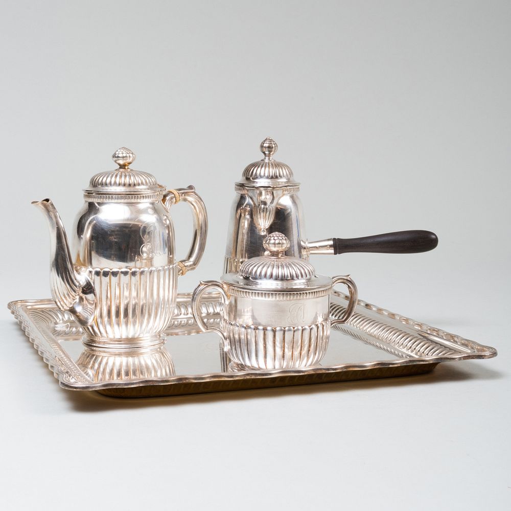 Appraisal: Tiffany Co Silver Plate Four-Piece Tea and Coffee Service Marked