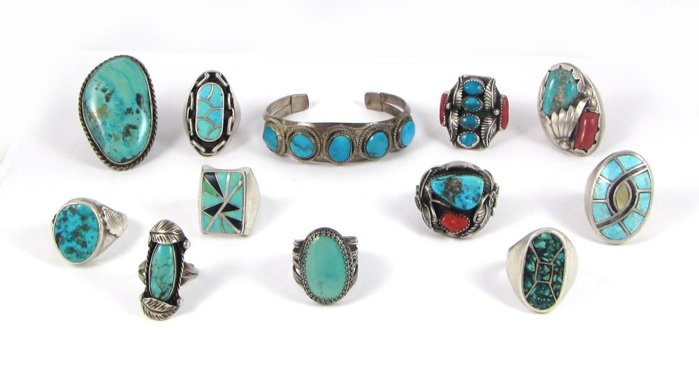 Appraisal: COLLECTION OF SOUTHWEST NATIVE AMERICAN STYLE JEWELRY including a ladies