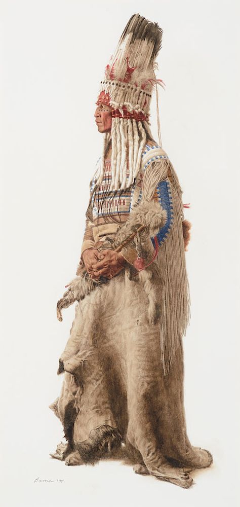 Appraisal: James Bama b Blackfoot Ceremonial Headdress Exclusive on Bidsquare James