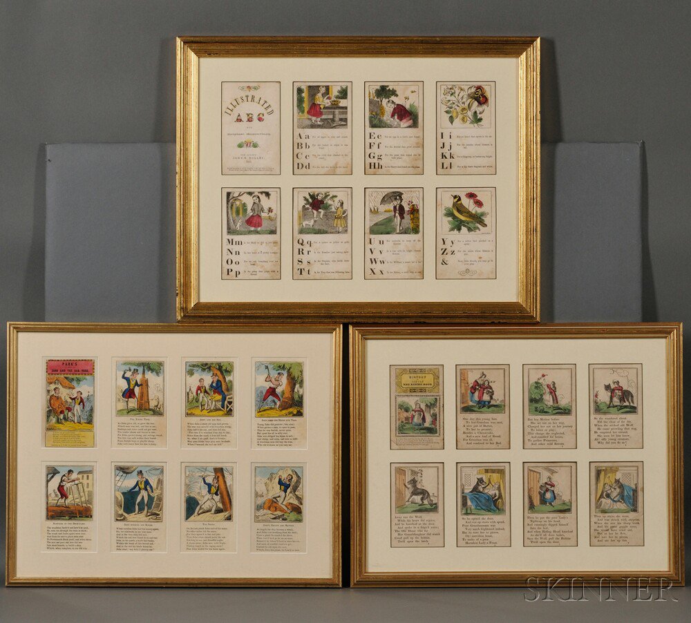 Appraisal: Chapbooks th Century Three Matted and Framed The Illustrated ABC