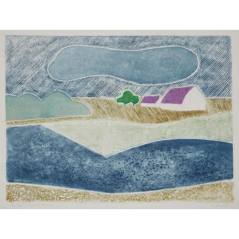 Appraisal: Erica Rutherford - THE POND Canadian Colour monoprint with relief