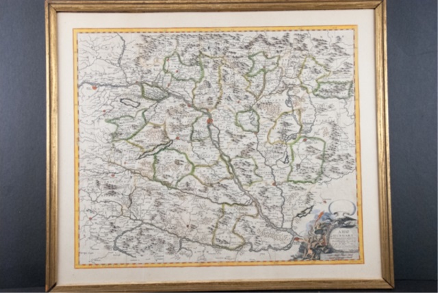 Appraisal: th Century Hand Colored Map of Hungary Published Ca London