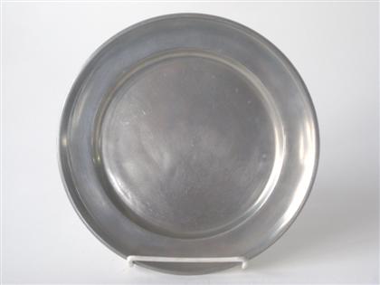 Appraisal: Pewter plate edward danforth hartford connecticut - Molded rim Diam