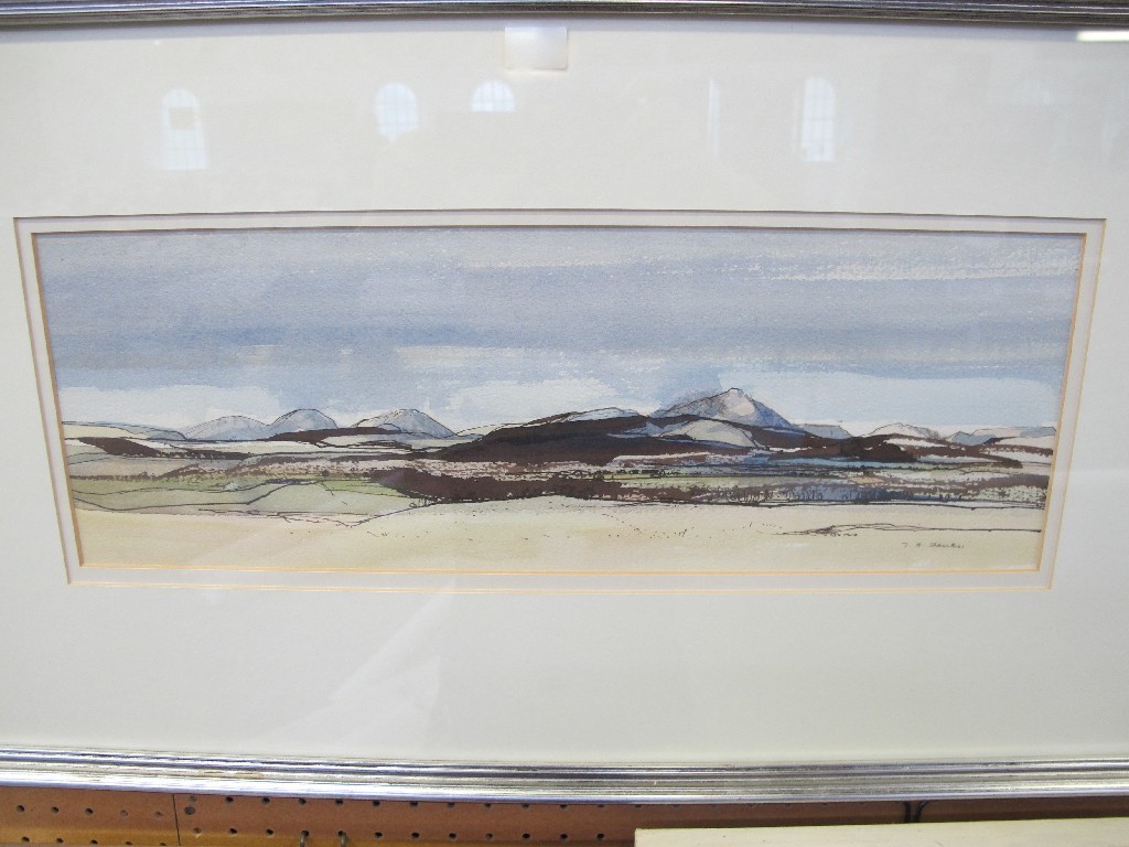 Appraisal: TOM H SHANKS RSW RGI Pen and wash 'Ben Ledi'