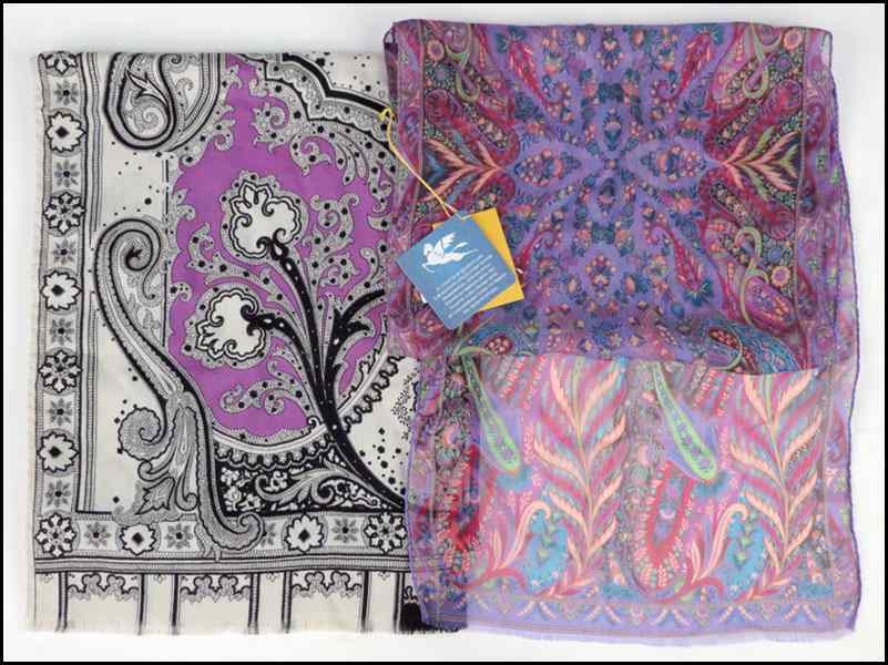 Appraisal: ETRO WOOL AND SILK BLEND SCARF Together with an Etro