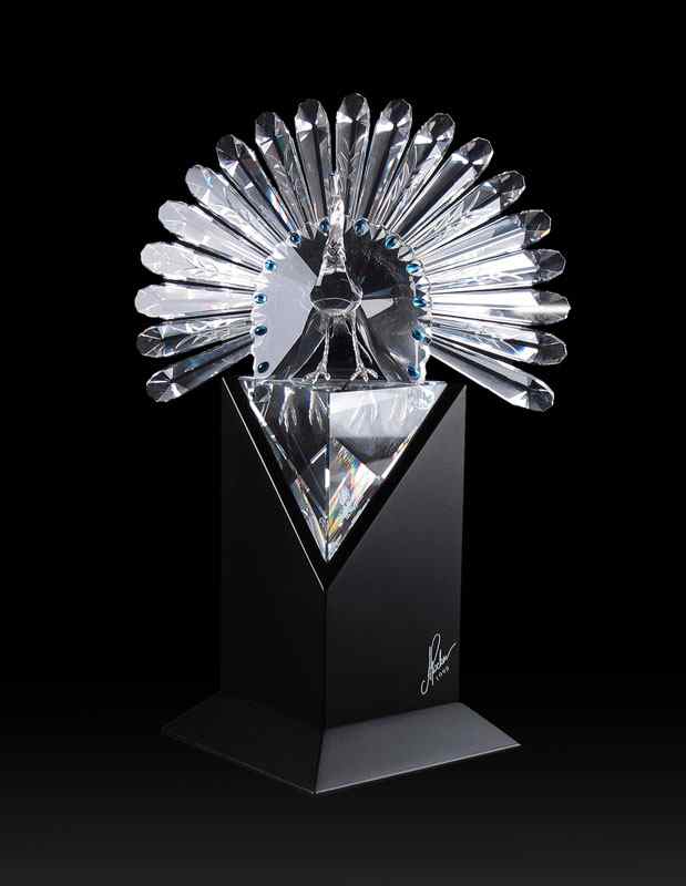 Appraisal: SWAROVSKI CRYSTAL LIMITED EDITION PEACOCK of Adi Stocker With box