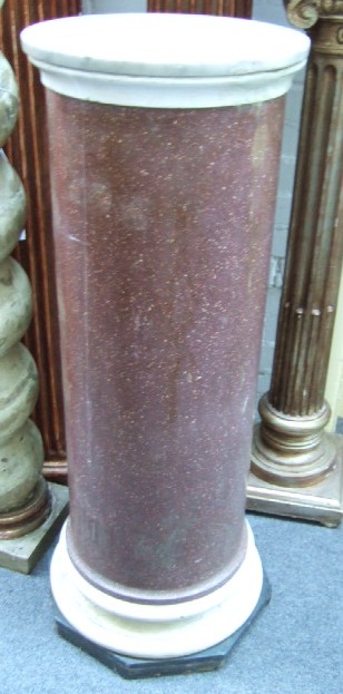 Appraisal: A late th century scaglola column of cylindrical form raised