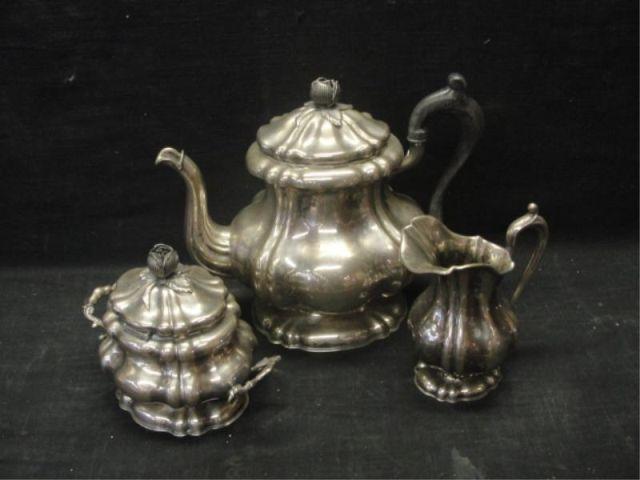 Appraisal: Austrian Piece Tea Set Includes teapot sugar and creamer Bears