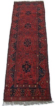 Appraisal: Afghan Senneh Runner ca th Century Pretty runner with burned