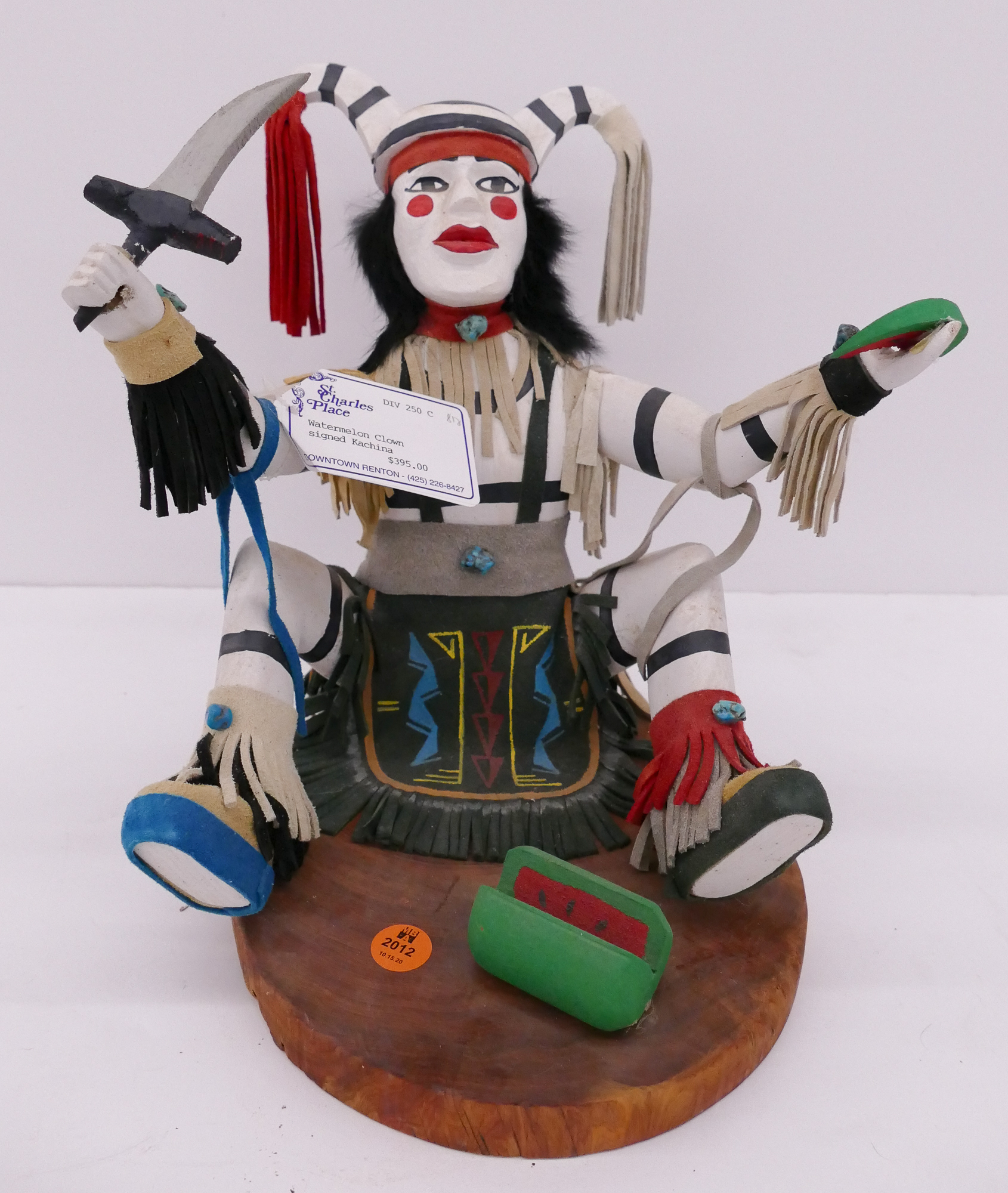 Appraisal: K Yazzie 'Watermelon Clown' Kachina Doll- x ''