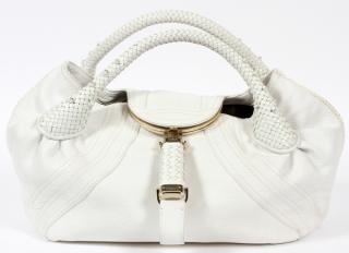 Appraisal: FENDI WHITE LEATHER SPY BAG FENDI WHITE LEATHER SPY BAG