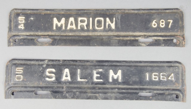 Appraisal: Two Virginia Auto Plate ToppersOne from Salem and the other