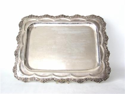 Appraisal: Rectangular South American silver tray th century