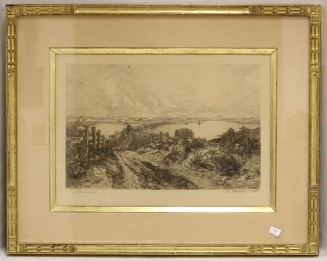 Appraisal: AFTER THOMAS MORAN - AMERICAN ETCHINGTITLED MORNING PENCIL SIGNED LOWER