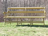 Appraisal: DEACON'S BENCH - Circa Pennsylvania yellow ochre painted deacon's bench