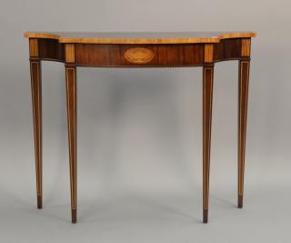 Appraisal: Council Federal style hall table with inlaid urn ht in