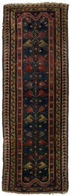 Appraisal: th century Turkish runner central panel with repeating wing style