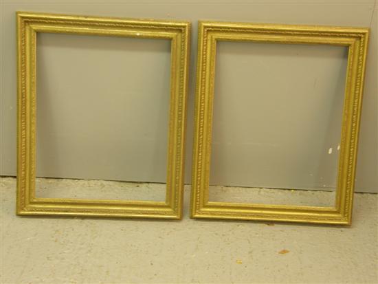 Appraisal: Pair of th century gilt moulded wood and gesso picture