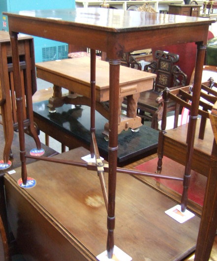 Appraisal: A George III mahogany side table the rectangular top above